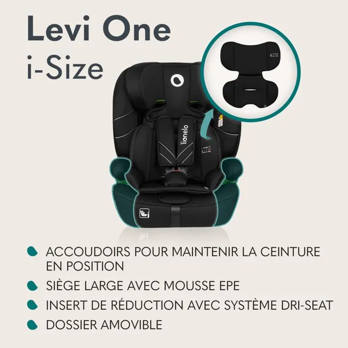Siège auto évolutif LIONELO Levi One i-Size - 76-150 cm - Groupe 1/2/3 - Vert-3