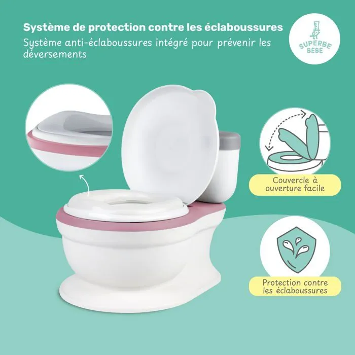 Pot Toilette Bébé Avec Son Pour Apprentissage De La Propreté - Toilette Bebe Et Enfant - Confortable,Anti Dérapant Avec Bruit De-3