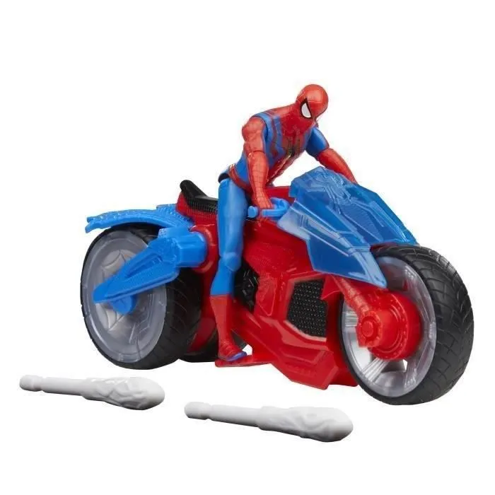 Figurine Spider-Man Arachno-moto lance-toile avec véhicule et projectiles - HASBRO - dès 4 ans-0