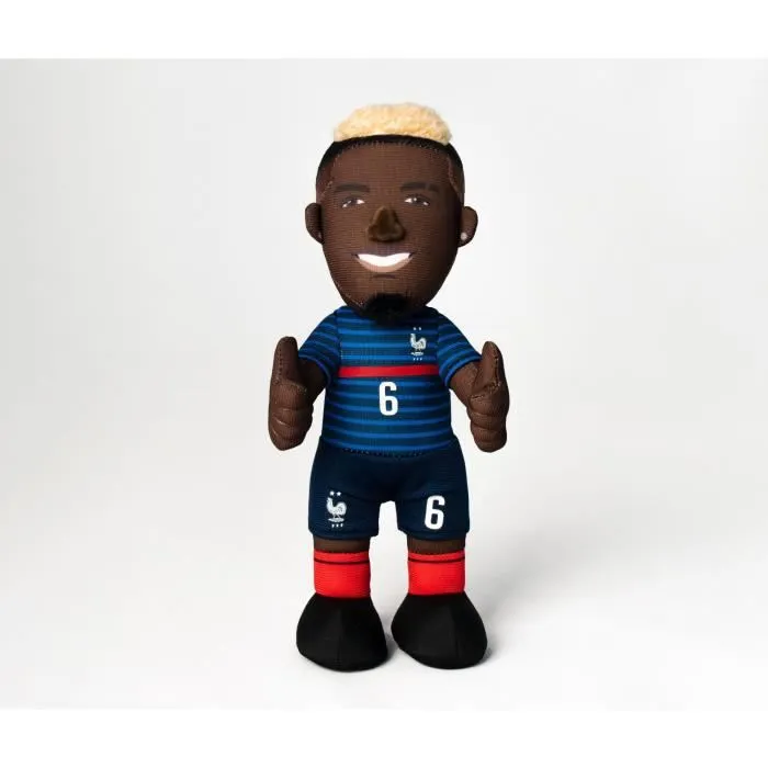 Jouet en peluche mixte FFF Paul Pogba - Marron et bleu - A partir de 3 ans-0