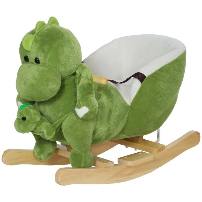 Dinosaure à bascule AIYAPLAY cheval à bascule pour enfants 18-36 mois avec marionnette à main ceinture de sécurité et 32 chansons-0