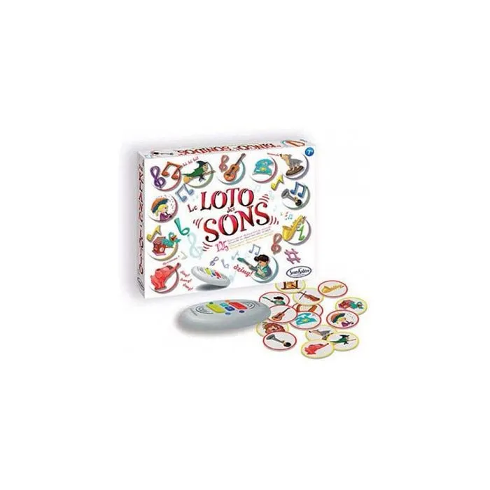 Jeu de société - SENTOSPHERE - Le Loto des Sons - Dès 4 ans - 120 sons - 8 langues-0