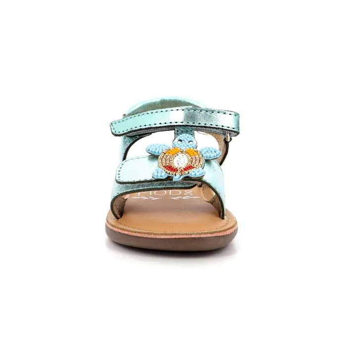 MOD 8 Sandales Cloonimals Bleu turquoise+tortue-4