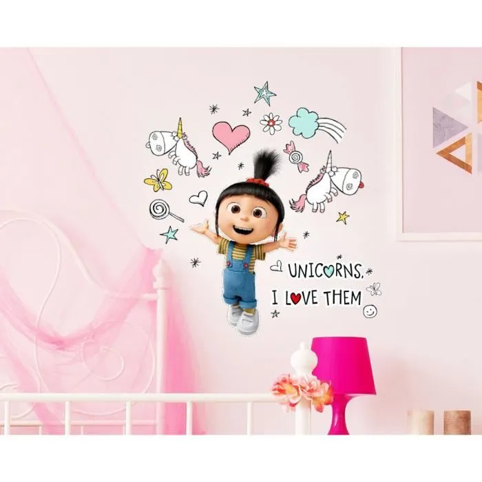 Stickers - Les Minions - Agnes Licornes - Blanc - Mixte - A partir de 5 ans-1