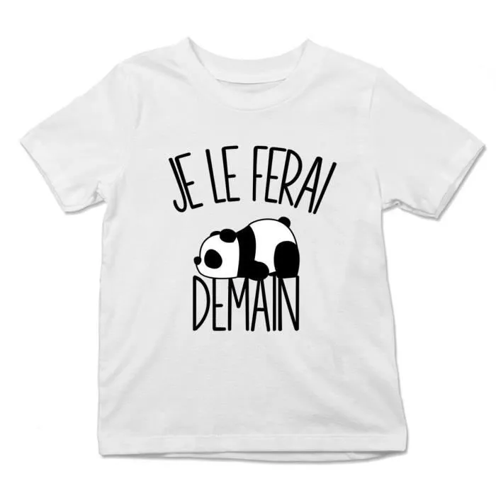 T-shirt Enfant - Planetee - Panda - Manches courtes - Col arrondi - 12 ans-2