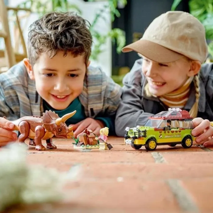 LEGO® Jurassic Park 76959 La Recherche du Tricératops, Jouet de Voiture avec Figurine Dinosaure-2