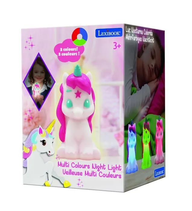 Veilleuse en 3D avec variation de couleurs design Licorne Approx. 13cm-4