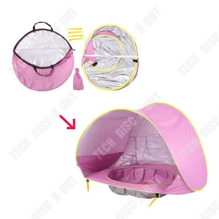 TD® Tente de plage Pop Up Pool avec piscine UV 50+ Piscine de plage détachable Convient pour tente de protection pour enfants-1