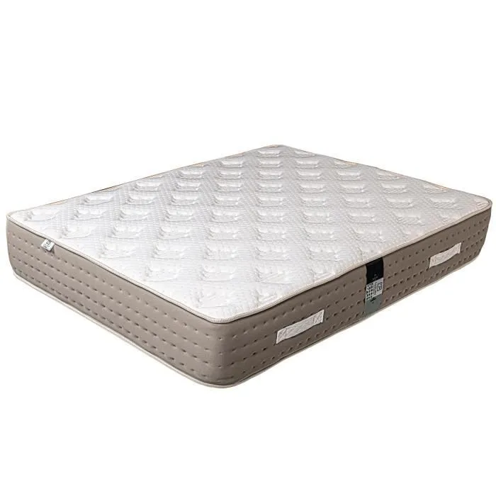 Matelas Ressort - LUXURY LITERIE - 140x200 cm - Ferme - Ressorts ensachés - Mousse HR-1