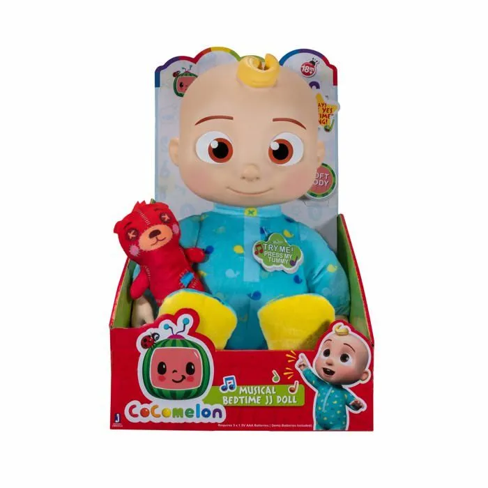 Peluche Cocomelon - CMW0146 - Poupon Musical JJ avec Ours en Peluche pour Enfant a partir de 18 Mois, francais Non Garanti-1