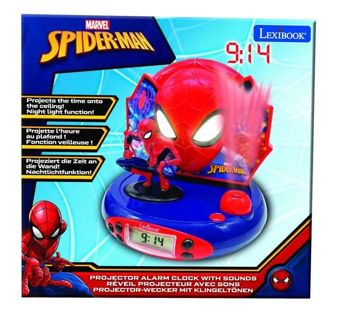 SPIDER-MAN - Réveil projecteur avec effets sonores et veilleuse intégrée - LEXIBOOK-5