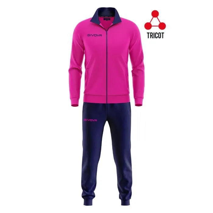 Survêtement enfant Givova Torino - Fuxia/Navy Blue - Multisport - 100% Polyester Triacétate 220 Gsm-0