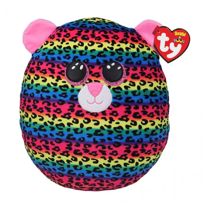 Peluche Ty Squish a Boo Dotty Leopard 20cm - TY - Bleu - Enfant - Intérieur-0