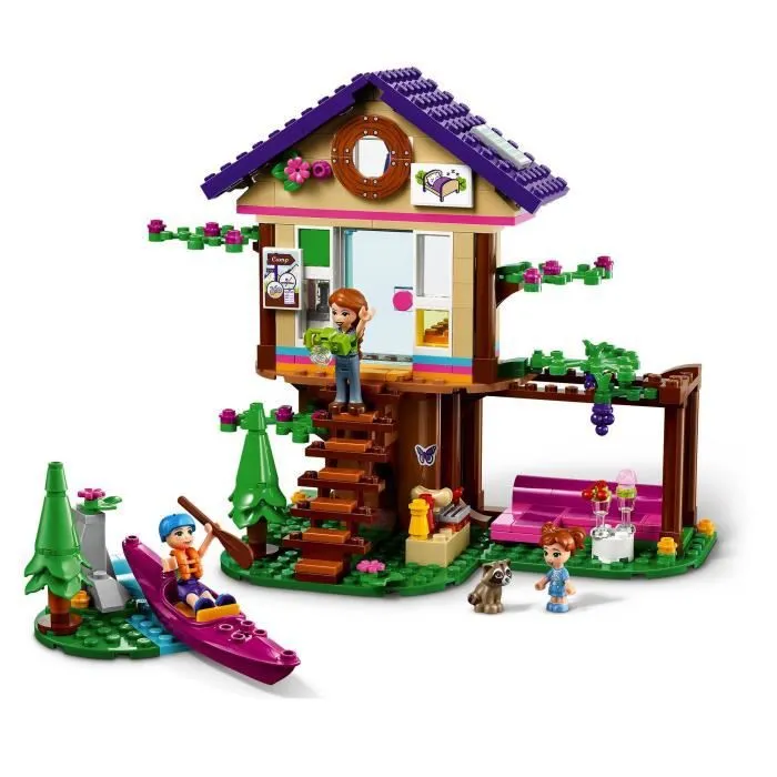 LEGO® 41679 Friends La maison dans la forêt avec Mia, Figurine Animal Raton-Laveur et Kayak, Jeu de Construction-1