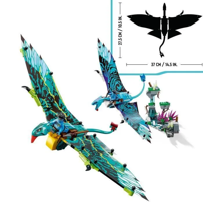 LEGO® Avatar 75572 Le Premier Vol en Banshee de Jake & Neytiri, Jouet Pandora, avec Animaux-3