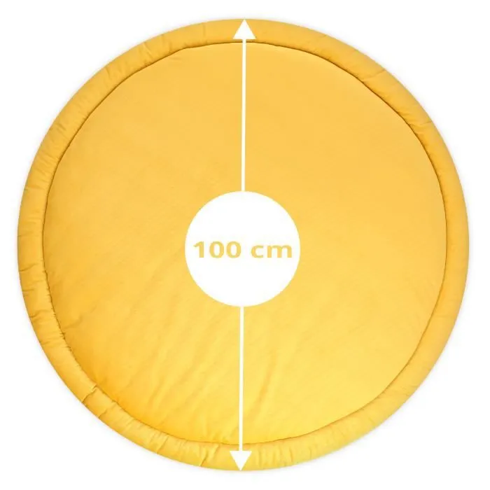 Coussin de sol enfants à volants 100 cm - matelas de sol coin cosy chambre d'enfant rond rampant couverture pour bébé Safari-2