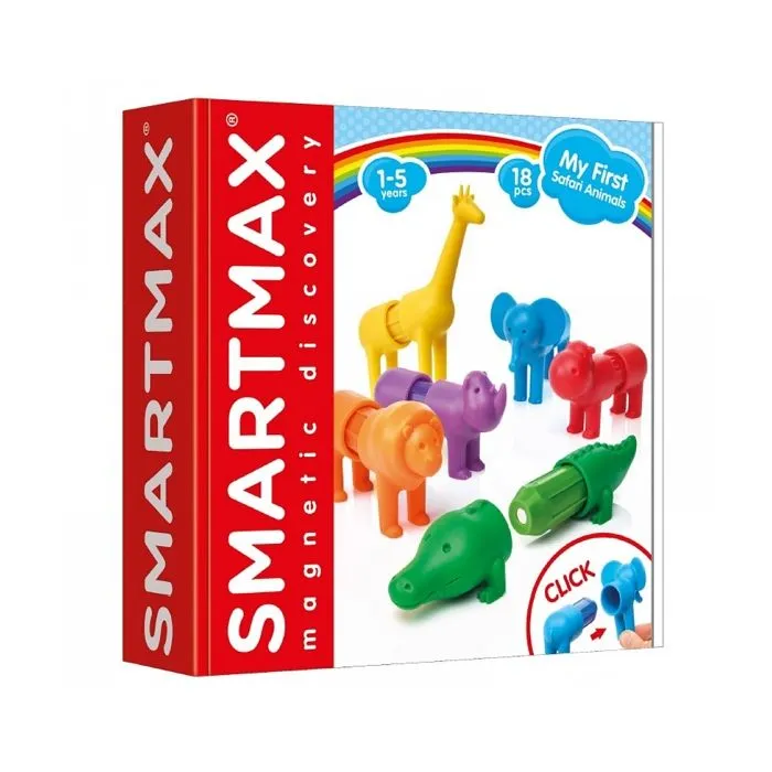 Jeu éducatif de société et habiletés - SMARTMAX - MON PREMIER SAFARI - 6 animaux - Magnétisme - Mixte-1