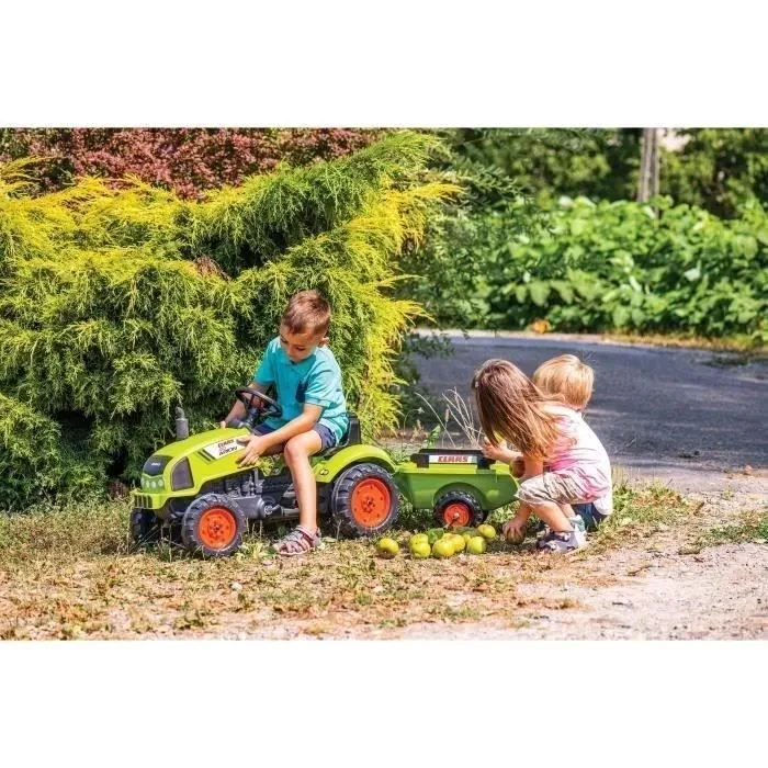 Tracteur avec remorque et capot ouvrant - FALK - Class - Dès 2 ans - 100% Fabriqué en France - 75% de plastique recyclé-4