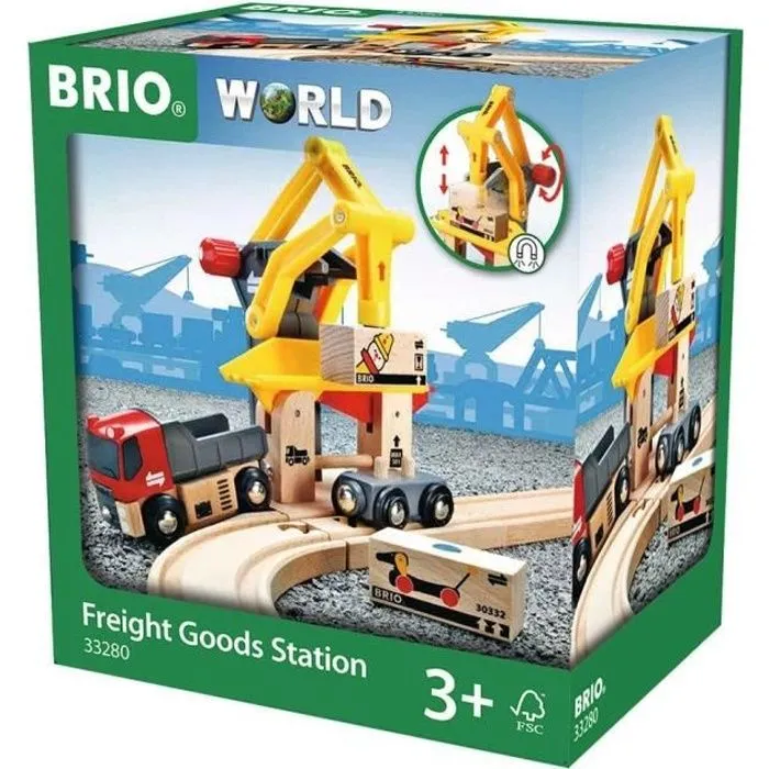 Brio World Grue de Chargement de Marchandises - Accessoire pour circuit de train en bois - Ravensburger - Mixte dès 3 ans - 33280-0