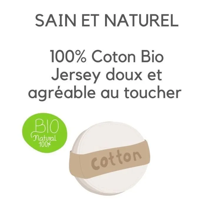 Lot de 3 draps housses coton bio pour couffin 32x72 - EASY DORT - Blanc - Bébé - Rectangulaire-2