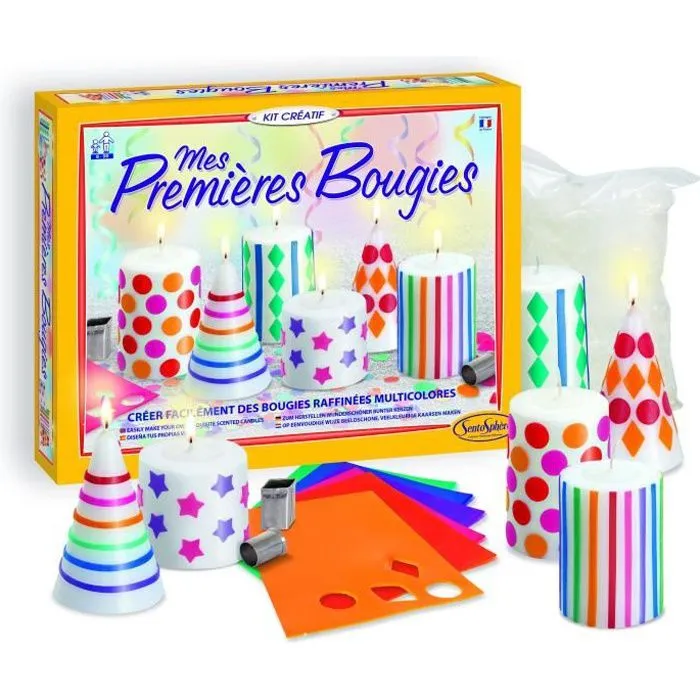 Kit créatif Mes Premières Bougies - SENTOSPHERE - Fille - À partir de 8 ans-0