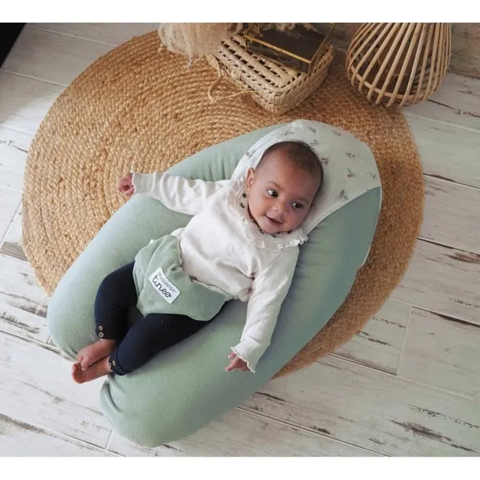 Coussin De Grossesse et D'allaitement TINEO 3 En 1 Multirelax éponge vert-6