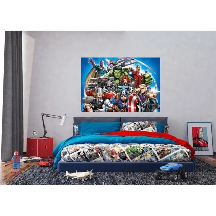 Poster intissé - MARVEL - Avengers - 10 personnages - 160 cm x 110 cm-1