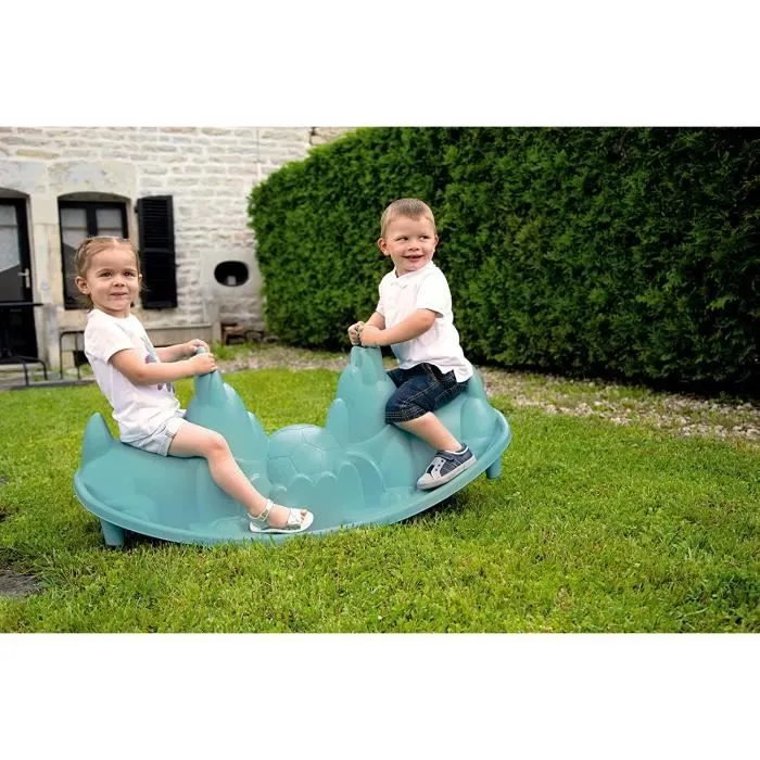 Bascule Chien 3 places - SMOBY - Bleu - Ergonomique - Anti-UV-1