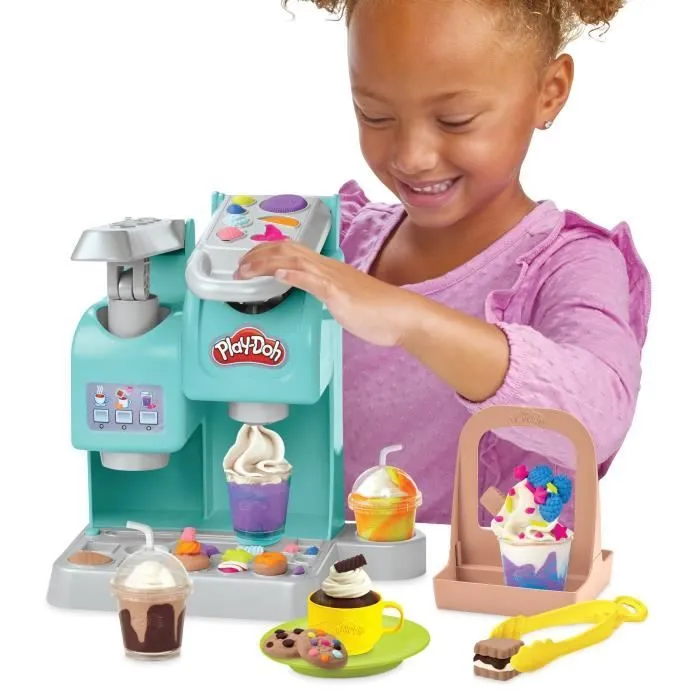 Play-Doh Mon super café, Pâte à modeler, Machine à café jouet pour enfants dès 3 ans, Kitchen Creation-5
