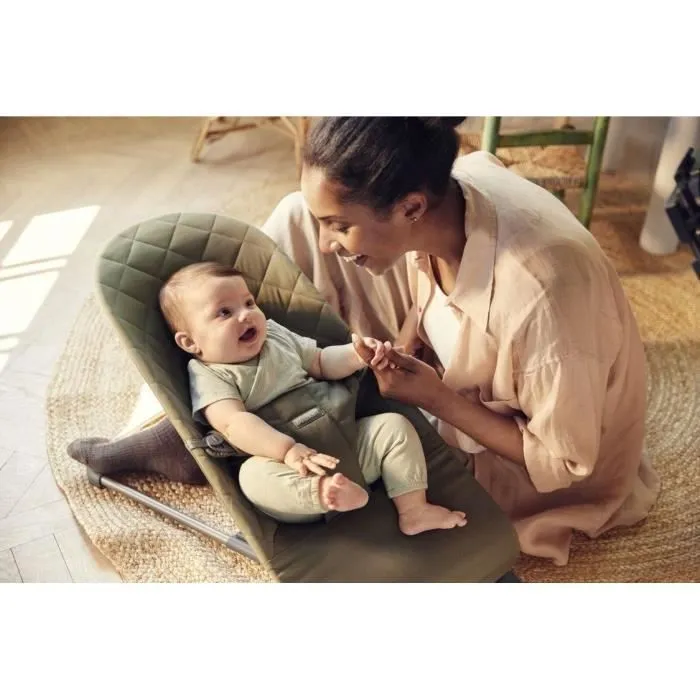 BabyBjörn Transat Bliss Cadre gris foncé Coton Mix Tissé Matelassage Classique Vert foncé-3