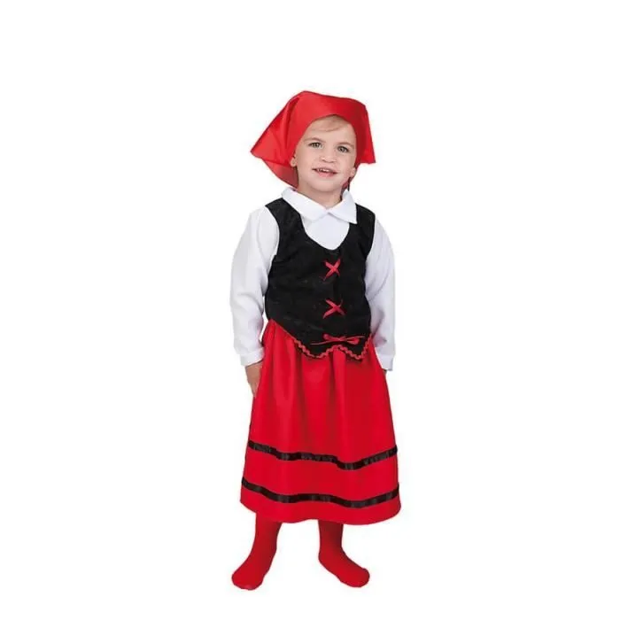 Déguisement Bergère Rouge et Noire pour fille - Marque - Modèle - Multicolore - Intérieur - Mixte-0