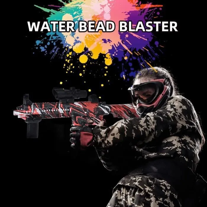Bombe à Eau Pistolet Electrique avec 11000 Balles Gel Ball Blaster Jouet pour Activités Jeux de Plein air pour Enfants 12 an+ jaune-2