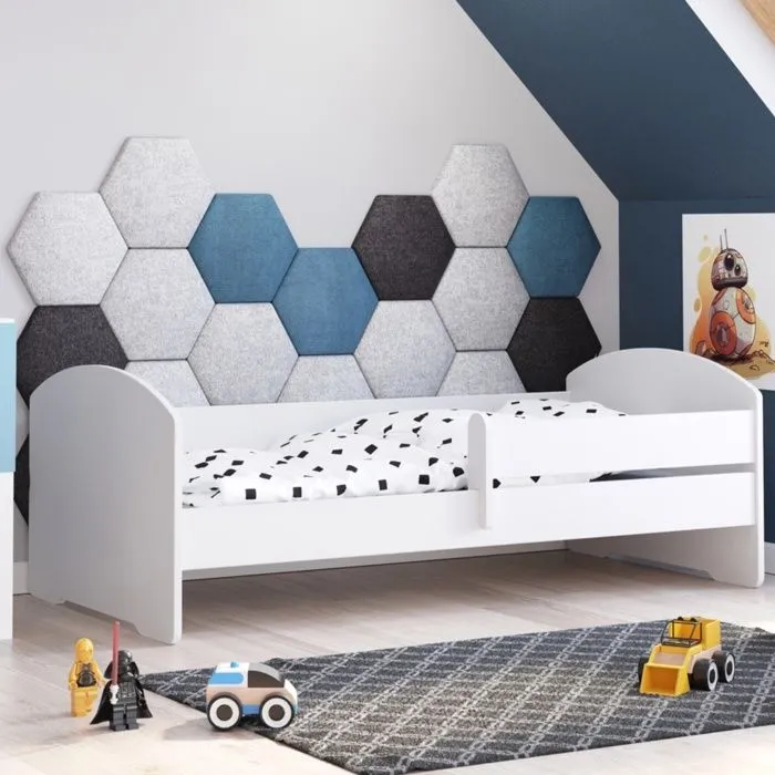 Lit enfant 160x80 cm +SOMMIER+MATELAS avec BARRIERE DE SECURITE-0