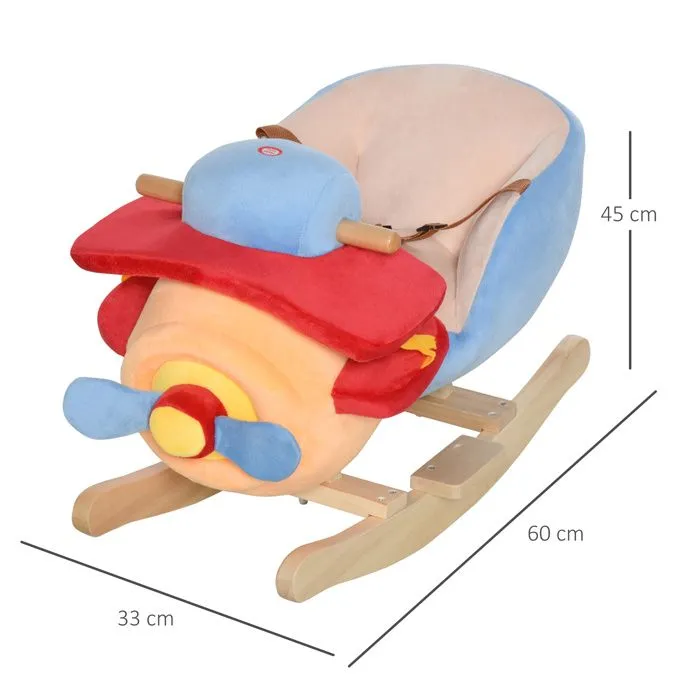 Jouet à bascule modèle avion ceinture de sécurité fonction musicale 32 pistes-3