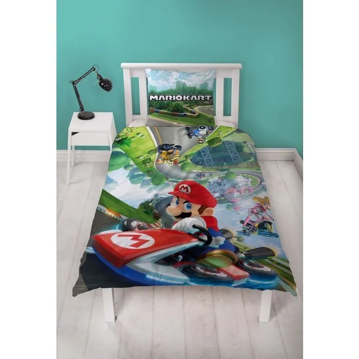 Mario Kart - Parure de lit en microfibre Mario II (140x200cm + 63x63cm)-2