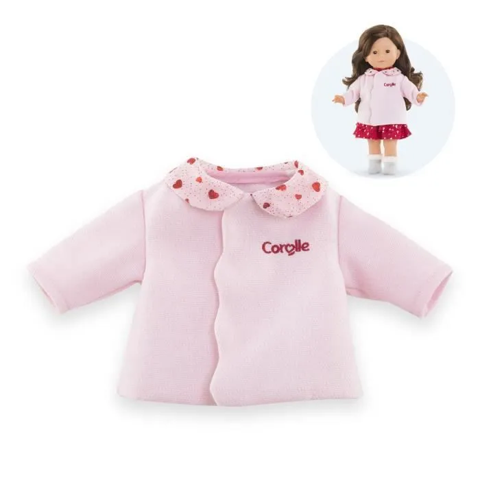 Manteau Pétales de Cœurs - COROLLE - pour poupée de 36 cm - Rose - Mademoiselle Corolle-0