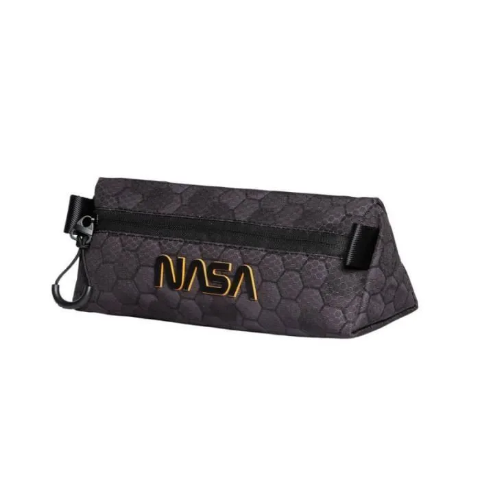 Trousse triangulaire - KARACTERMANIA - NASA - Noir - 21 x 8 x 8 cm - Fermeture éclair-0