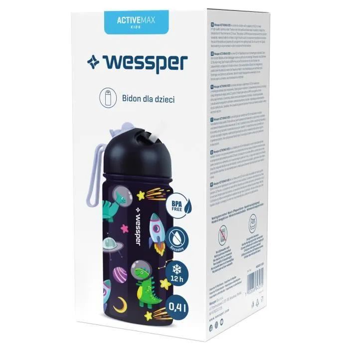 Biberon pour enfants - WESSPER - ACTIVEMAX KIDS - Acier inoxydable - 0,41 L - Sans BPA-3