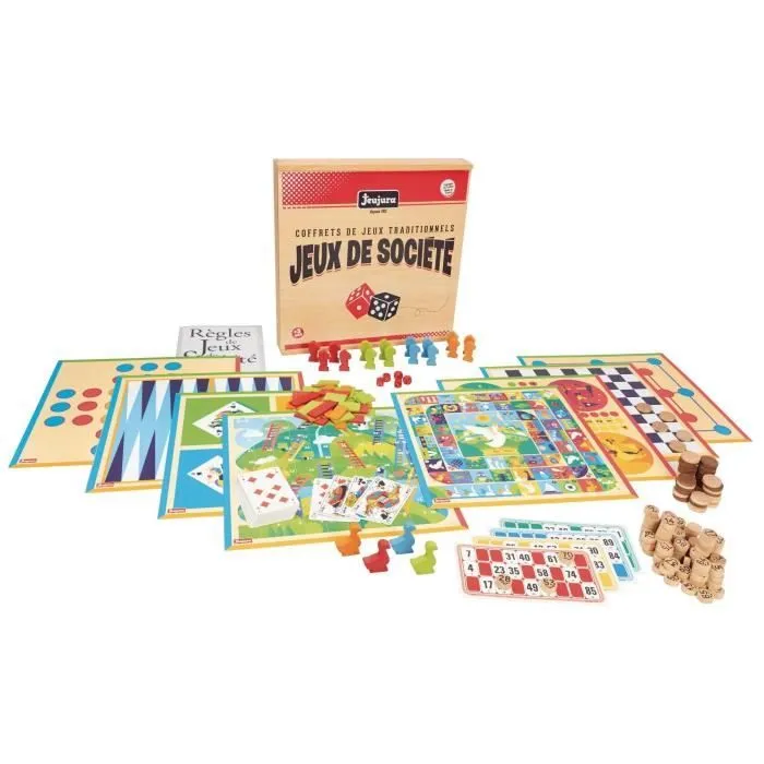 JEUJURA Coffret de Jeux de société traditionnels - Coffret en bois-4