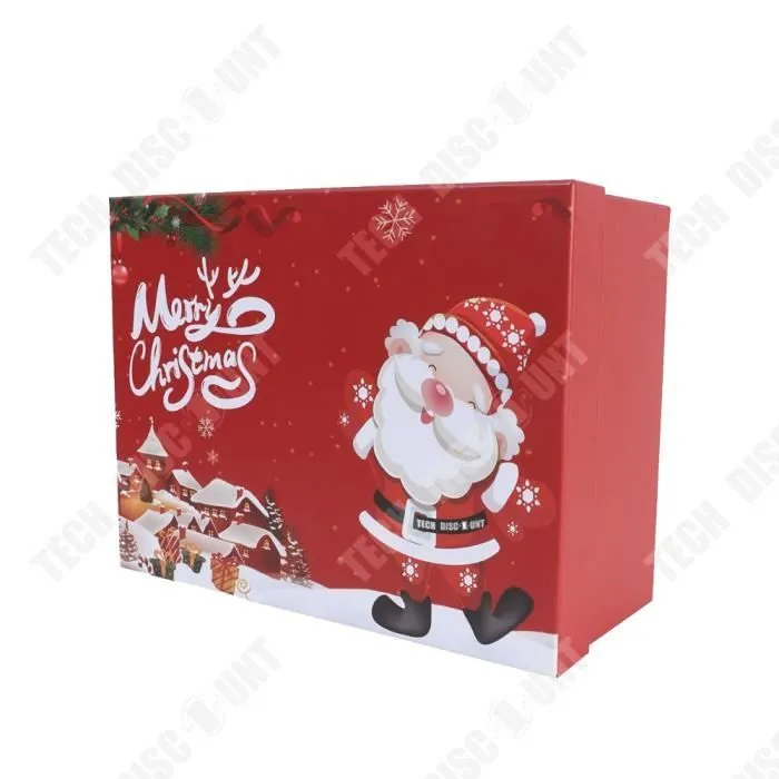 TD® Exquise nouvelle boîte-cadeau de noël haut de gamme dessin animé père noël grande boîte de costume boîte vide boîte-cadeau-0