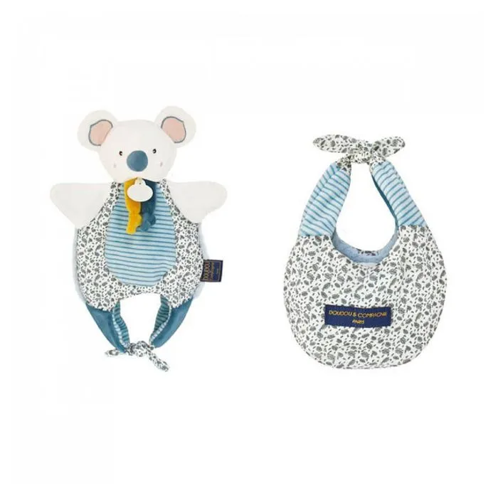 Doudou et Compagnie - Doudou Koala - Doudou sac - Vert - 30 cm - Doudou amusette-0