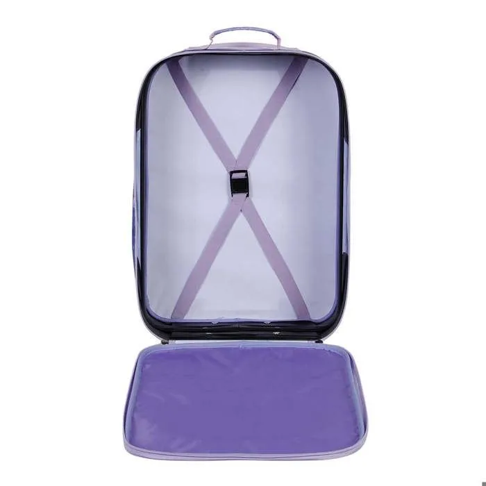 Valise Trolley Soft 3D - Mercredi Chibi - Lilas- Taille Unique-3
