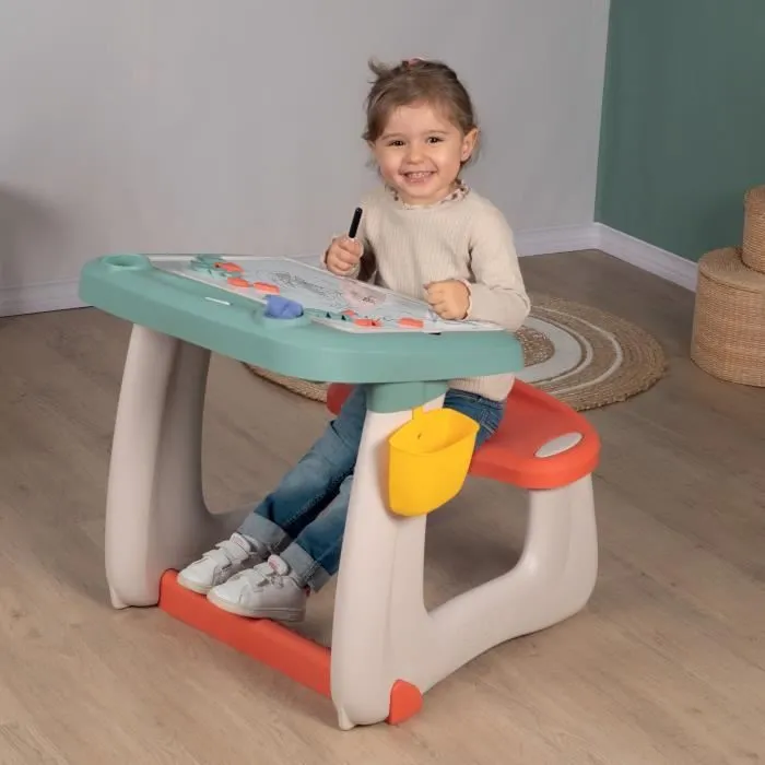 Bureau Petit Ecolier - Smoby - 80 Accessoires Inclus - Vert - 63 X 69 X 58 - Dès 3 ans-2