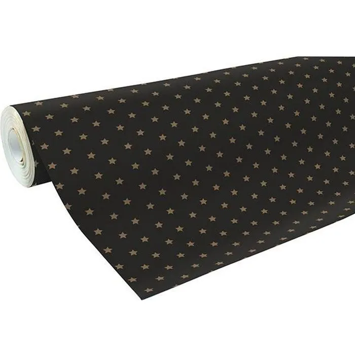 Gros rouleau papier cadeau 50m ALLIANCE motifs étoiles-0