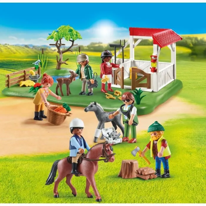 PLAYMOBIL - 70978 - My Figures: Ranch équestre - Figures - Combinez vos personnages Animaux & Nature-1