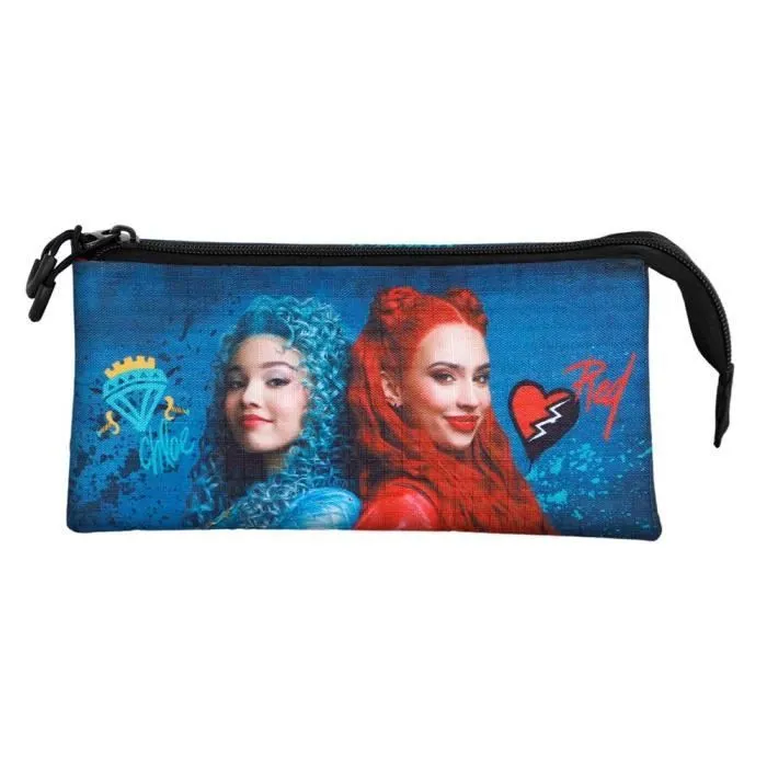 Trousse à crayons - Disney - Descendants Wickedly - Multicolore - Taille Unique - Zippée-1