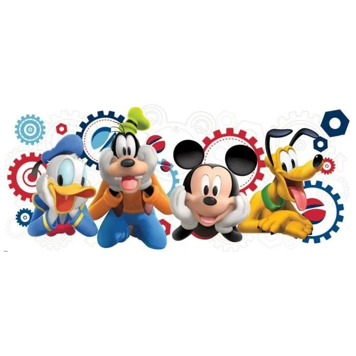 Sticker géant ROOMMATES - DISNEY MICKEY MOUSE - Rouge - Pour chambre d'enfant - Décoration murale-0