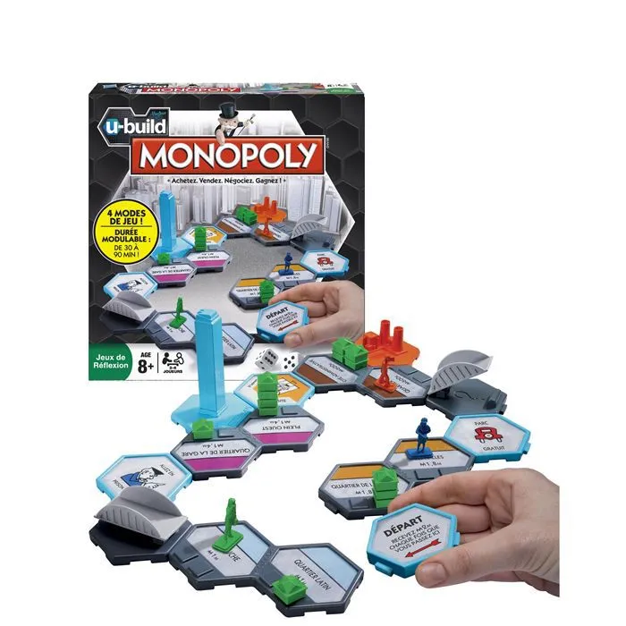 Monopoly U-Build - HASBRO - Jeu de plateau personnalisable - Mixte - A partir de 8 ans-0