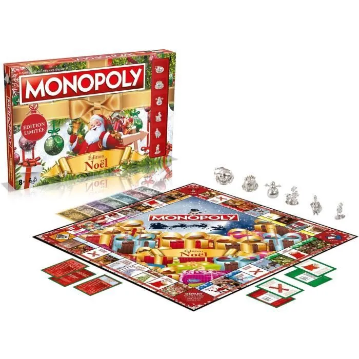 MONOPOLY NOEL - Jeu de plateau - WINNING MOVES-1