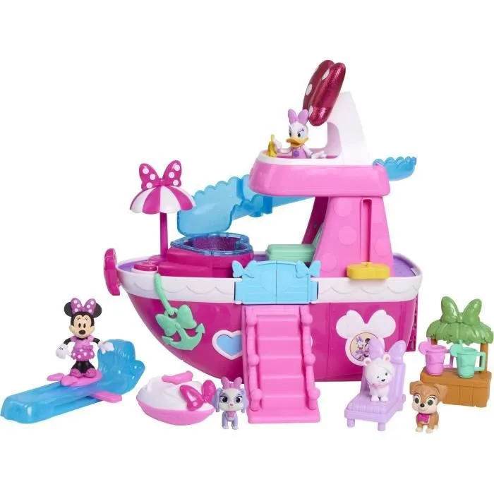 Jouet interactif - DISNEY MINNIE MOUSE - Le Yacht de Minnie - Yacht avec 14 accessoires, tenues changeantes et piscine-2